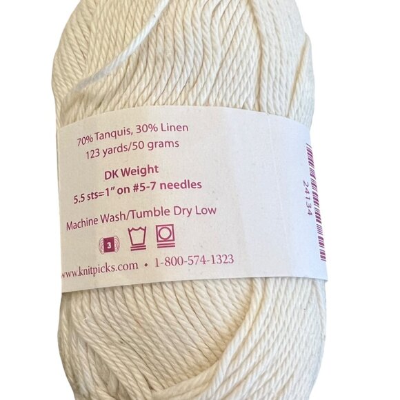 Knit Picks Yarn Assortment: CotLin Swan Shine Sport Caution Crayon White 6 Pcs - Picture 12 of 16